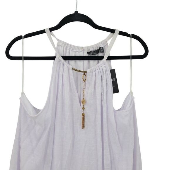 Womens White Gauze Halter Maxi Dress Plus Sz 2X Lightweight Ruffled Summer Boho - Picture 4 of 10